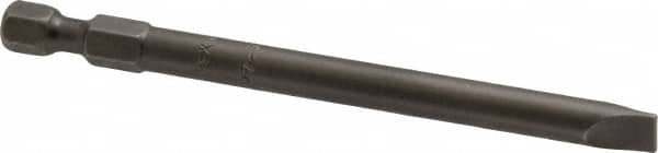 Apex - 1/4" Slotted Screwdriver Bit - 1/4" Hex Drive, 3-1/2" OAL - Caliber Tooling