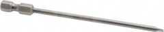 Apex - 0.134" Slotted Screwdriver Bit - 1/4" Hex Drive, 4" OAL - Caliber Tooling