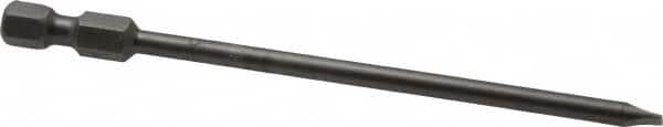 Apex - 0.154" Slotted Screwdriver Bit - 1/4" Hex Drive, 4" OAL - Caliber Tooling