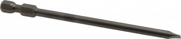 Apex - 0.187" Slotted Screwdriver Bit - 1/4" Hex Drive, 4" OAL - Caliber Tooling