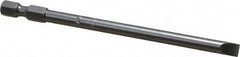 Apex - 0.215" Slotted Screwdriver Bit - 1/4" Hex Drive, 4" OAL - Caliber Tooling