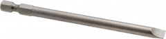 Apex - 1/4" Slotted Screwdriver Bit - 1/4" Hex Drive, 4" OAL - Caliber Tooling