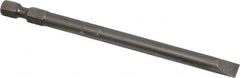 Apex - 1/4" Slotted Screwdriver Bit - 1/4" Hex Drive, 4" OAL - Caliber Tooling