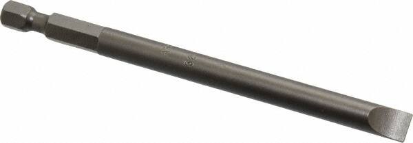 Apex - 0.275" Slotted Screwdriver Bit - 1/4" Hex Drive, 4" OAL - Caliber Tooling