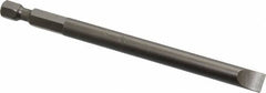 Apex - 0.275" Slotted Screwdriver Bit - 1/4" Hex Drive, 4" OAL - Caliber Tooling