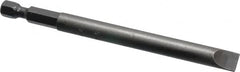 Apex - 0.312" Slotted Screwdriver Bit - 1/4" Hex Drive, 4" OAL - Caliber Tooling