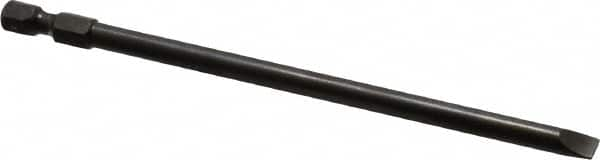 Apex - 0.215" Slotted Screwdriver Bit - 1/4" Hex Drive, 5" OAL - Caliber Tooling