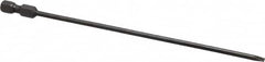 Apex - 0.122" Slotted Screwdriver Bit - 1/4" Hex Drive, 6" OAL - Caliber Tooling