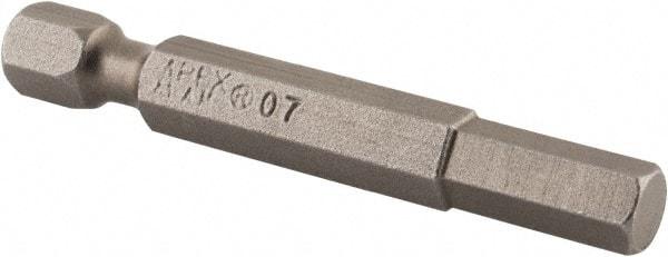 Apex - 7/32" Hex Bit - 1/4" Hex Drive, 1-15/16" OAL - Caliber Tooling