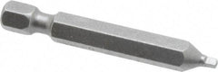 Apex - #0" Square Size Square Recess Bit - 1/4" Hex Drive, 1-15/16" OAL - Caliber Tooling