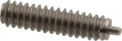 Gibraltar - 6-32, 17/32" Thread Length, 1/16" Plunger Projection, Stainless Steel Threaded Spring Plunger - 0.045" Max Plunger Diam, 17/32" Plunger Length, 1.5 Lb Init End Force, 4.5 Lb Final End Force - Caliber Tooling