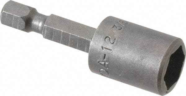 Apex - 3/8" Magnetic Nutsetter - 1/4" Hex Drive, 1-3/4" OAL, 9/16" Socket Nose Diam - Caliber Tooling