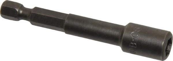 Apex - 1/4" Magnetic Nutsetter - 1/4" Hex Drive, 2-9/16" OAL, 7/16" Socket Nose Diam - Caliber Tooling