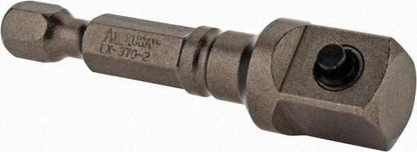 Apex - 3/8" Square Size Hex to Square Extension - 1/4" Hex Drive, 2" OAL - Caliber Tooling