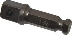 Apex - 1/2" Square Size Hex to Square Extension - 7/16" Hex Drive, 2" OAL - Caliber Tooling