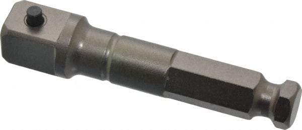 Apex - 1/2" Square Size Hex to Square Extension - 7/16" Hex Drive, 3" OAL - Caliber Tooling