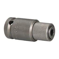 Apex - 1/2 Socket Drive to 1/4 Hex Female Quick-Release Square-Drive to Hex Bit Adapter - 2-1/8" OAL - Caliber Tooling