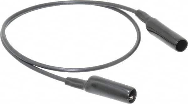 Pomona - Black Electrical Test Equipment Patch Cord - Use with Alligators Test Clips - Caliber Tooling