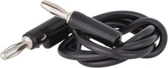 Pomona - Black Electrical Test Equipment Leads - Use with Stacking Banana Plugs - Caliber Tooling