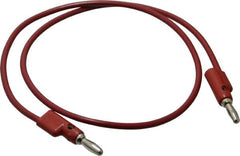 Pomona - Red Electrical Test Equipment Leads - Use with Stacking Banana Plugs - Caliber Tooling