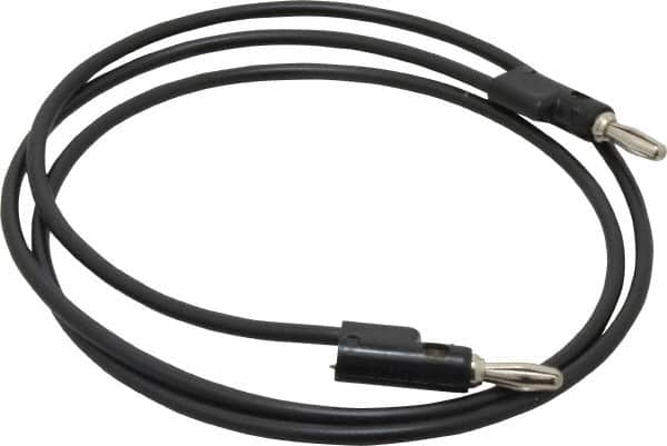 Pomona - Black Electrical Test Equipment Leads - Use with Stacking Banana Plugs - Caliber Tooling