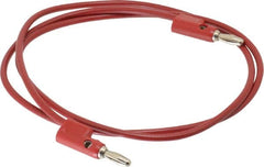 Pomona - Red Electrical Test Equipment Leads - Use with Stacking Banana Plugs - Caliber Tooling