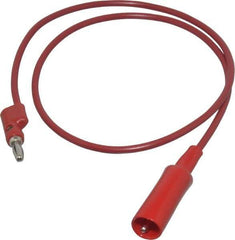 Pomona - Red Electrical Test Equipment Clip - Use with 0.300" Terminal, Banana Plugs - Caliber Tooling