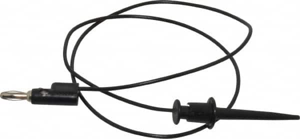 Pomona - Black Electrical Test Equipment Patch Cord - Use with Test Clips - Caliber Tooling