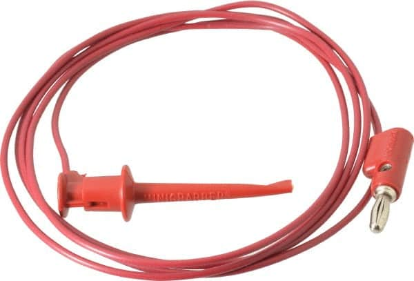 Pomona - Red Electrical Test Equipment Patch Cord - Use with Test Clips - Caliber Tooling