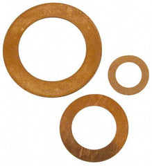 Made in USA - 0.005" Thick, 3/8" Inside x 5/8" OD, Round Shim - 5/16" Screw, Uncoated C-172 Copper - Caliber Tooling