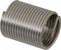 Recoil - M12x1.25 Metric Extra Fine, 24mm OAL, Free Running Helical Insert - 13-3/8 Free Coils, Tanged, Stainless Steel, Bright Finish, 2D Insert Length - Exact Industrial Supply