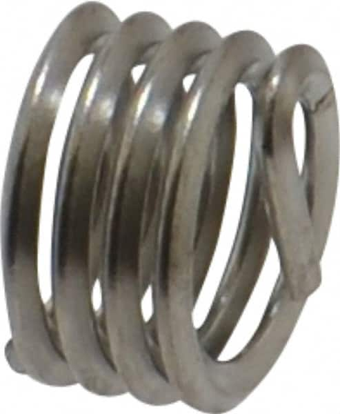 Recoil - 3/8-16 UNC, 3/8" OAL, Free Running Helical Insert - 4-3/8 Free Coils, Tanged, Stainless Steel, Bright Finish, 1D Insert Length - Caliber Tooling