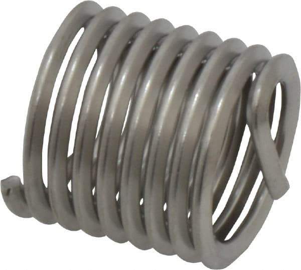 Recoil - 5/8-11 UNC, 0.938" OAL, Free Running Helical Insert - 8-1/2 Free Coils, Tanged, Stainless Steel, Bright Finish, 1-1/2D Insert Length - Caliber Tooling