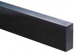 Made in USA - 4 Ft. Long x 3 Inch Wide x 1-1/2 Inch High, Acetal, Rectangular Plastic Bar - Porosity Free, Black - Caliber Tooling