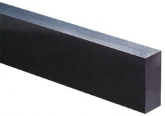 Made in USA - 4' x 1" x 1-3/4" Black Acetal Rectangular Bar - Caliber Tooling