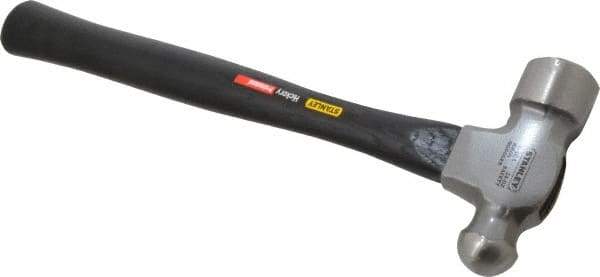 Stanley - 1-1/2 Lb Head High Carbon Steel Ball Pein Hammer - Hickory Handle, 15-1/8" OAL - Caliber Tooling