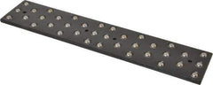 TE-CO - 12" Ball Bearing Parallels - 36 Balls, 1/4" Thick, 2-1/2" Plate Width, 3/8" Ball Diam, Black Oxide - Caliber Tooling