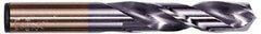 Hertel - #33 135° Spiral Flute Cobalt Screw Machine Drill Bit - TiAlN Finish, Right Hand Cut, 7/8" Flute Length, 1-7/8" OAL, Split Point, Straight Shank - Caliber Tooling