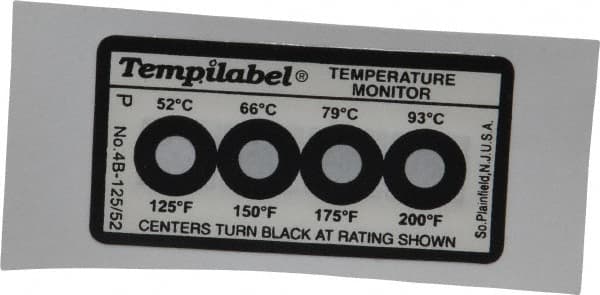 Tempil - 52/66/79/93°C Temp Indicating Label - Caliber Tooling