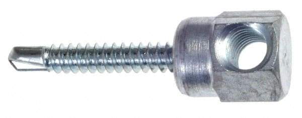 ITW Buildex - 3/8" Zinc-Plated Steel Horizontal (Cross Drilled) Mount Threaded Rod Anchor - 5/8" Diam x 1-1/4" Long, 1,500 Lb Ultimate Pullout, For Use with Steel - Caliber Tooling