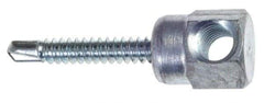ITW Buildex - 3/8" Zinc-Plated Steel Horizontal (Cross Drilled) Mount Threaded Rod Anchor - 5/8" Diam x 1" Long, 1,477 Lb Ultimate Pullout, For Use with Steel - Caliber Tooling