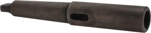 Scully Jones - MT3 Inside Morse Taper, MT4 Outside Morse Taper, Extension Sleeve - Hardened & Ground Throughout, 4-7/8" Projection, 1.44" Body Diam - Exact Industrial Supply