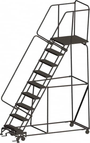 Ballymore - Rolling & Wall Mounted Ladders & Platforms Type: Rolling Warehouse Ladder Style: Rolling Safety Ladder - Caliber Tooling