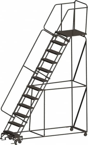 Ballymore - Rolling & Wall Mounted Ladders & Platforms Type: Rolling Warehouse Ladder Style: Rolling Safety Ladder - Caliber Tooling