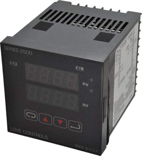 Dwyer - -350 to 2,500°F 1/4 DIN Temperature Control - Dual 4-Digit LCD Display, PID Control, 100-240 VAC/VDC - Caliber Tooling