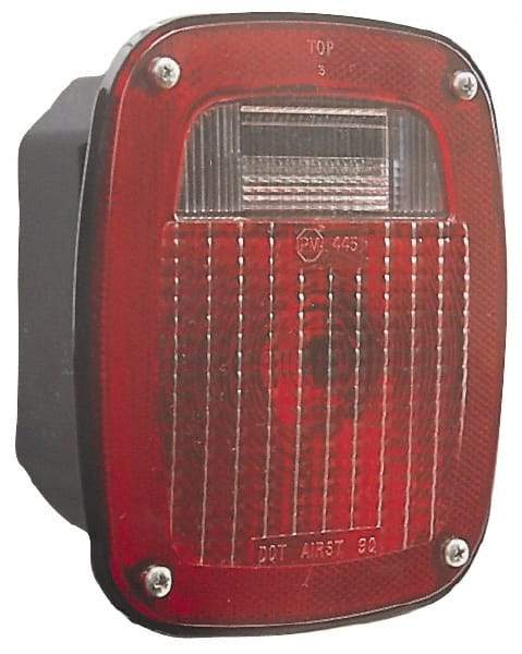 Peterson - 6-3/4" Long x 6-1/4" Wide Red Towing Lights - 12 Volt, Plastic - Caliber Tooling