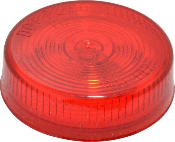 Peterson - 2-1/2" Diam, Red Lens & Reflector - Plastic, 12 Volt - Caliber Tooling