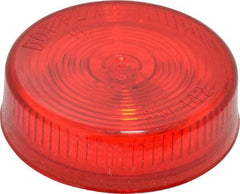 Peterson - 2-1/2" Diam, Red Lens & Reflector - Plastic, 12 Volt - Caliber Tooling