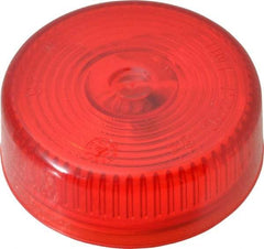 Peterson - 2" Diam, Red Lens & Reflector - Plastic, 12 Volt - Caliber Tooling