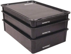 MFG Tray - 400 Lb Load Capacity Black Fiberglass Tote Container - Stacking, 25.8" Long x 17.8" Wide x 6" High - Caliber Tooling